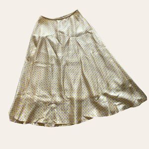 Silk Polka Dot Midi Skirt Size 4